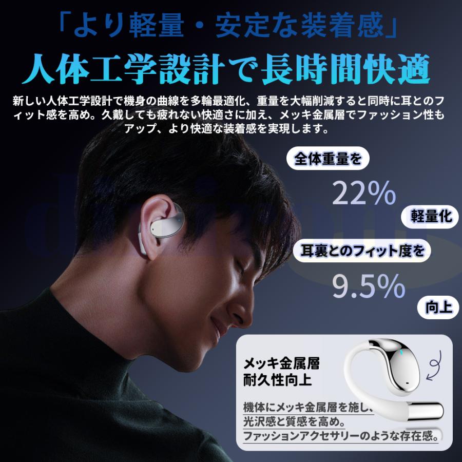 2026最新 ワイヤレスイヤホン 耳を塞がない Bluetooth5.4 オープン