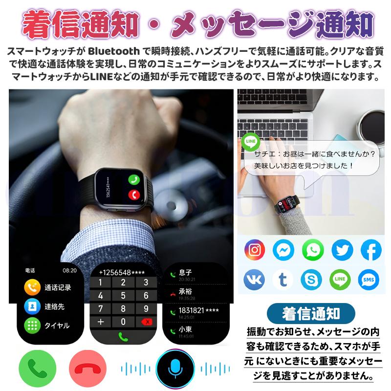 スマートウォッチ 医療レベル健康 高精度エアバッグ血圧測定 ECG心電図 血中脂質 尿酸 体温 血中酸素 心拍数 日本製センサー プレゼント 爆買の画像