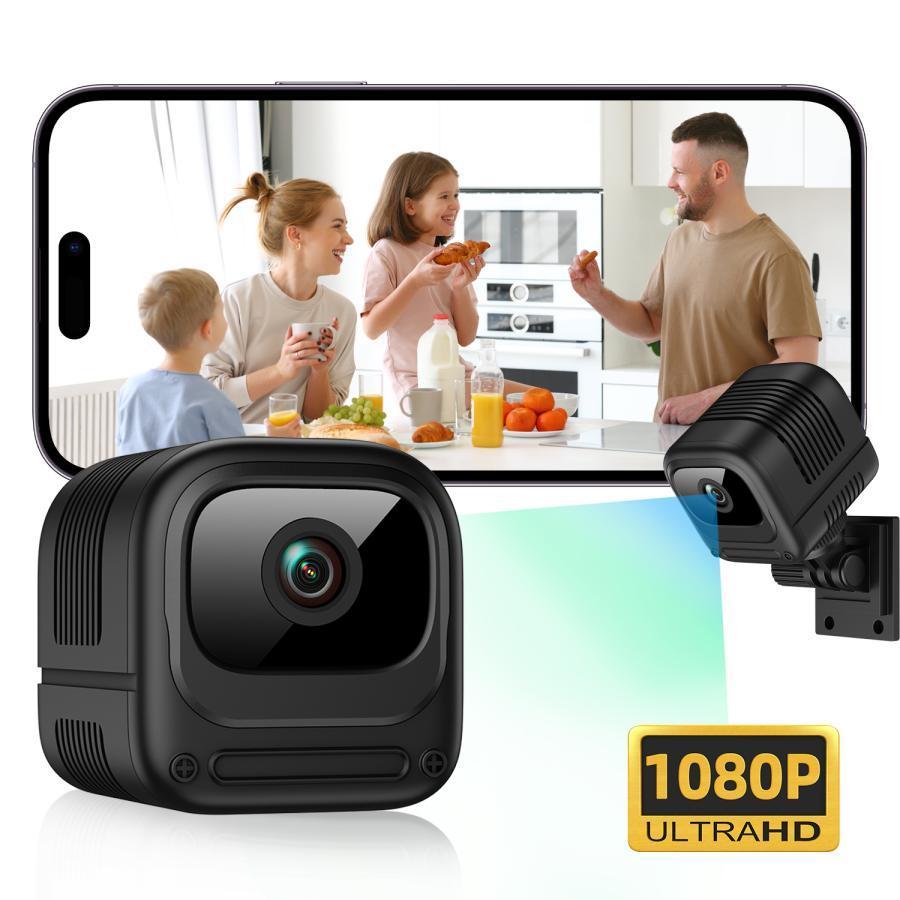 防犯カメラ 超小型 WiFi 1080P HD ミニカメラ 暗視機能 動体検知 双方