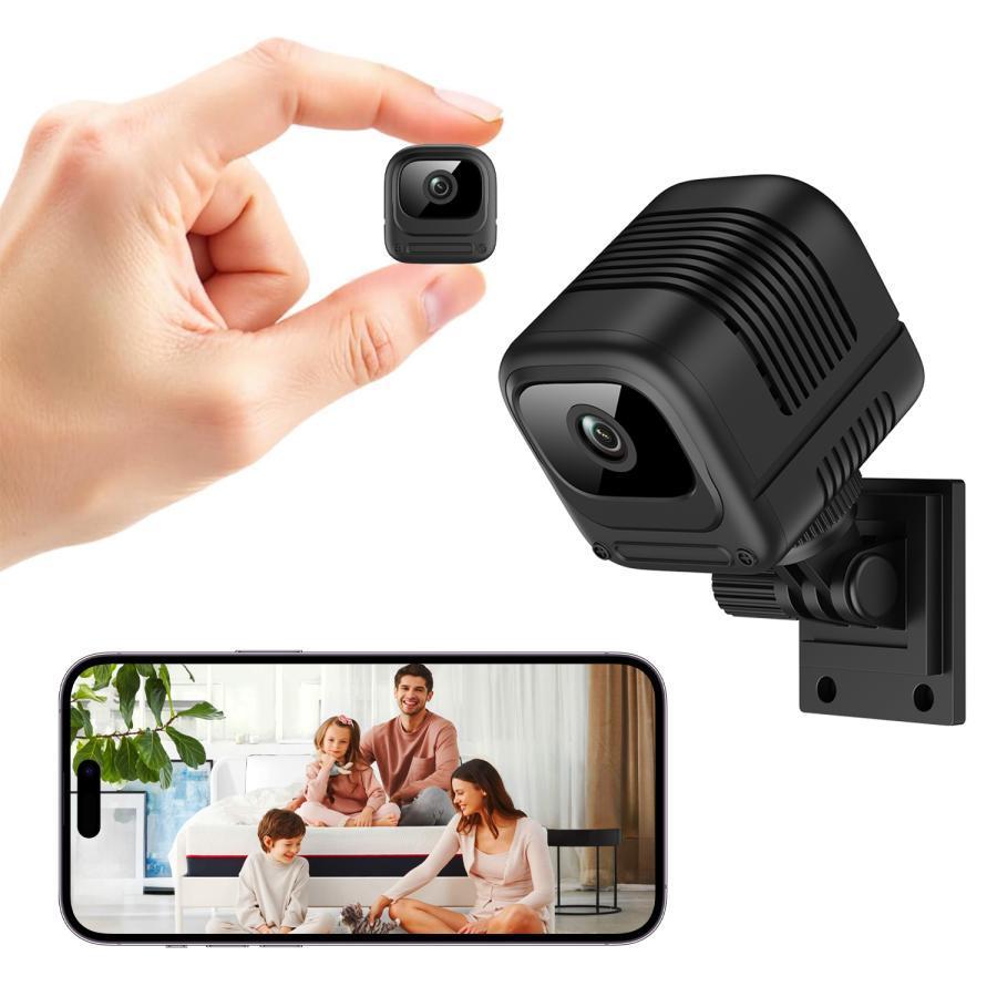 防犯カメラ 超小型 WiFi 1080P HD ミニカメラ 暗視機能 動体検知 双方