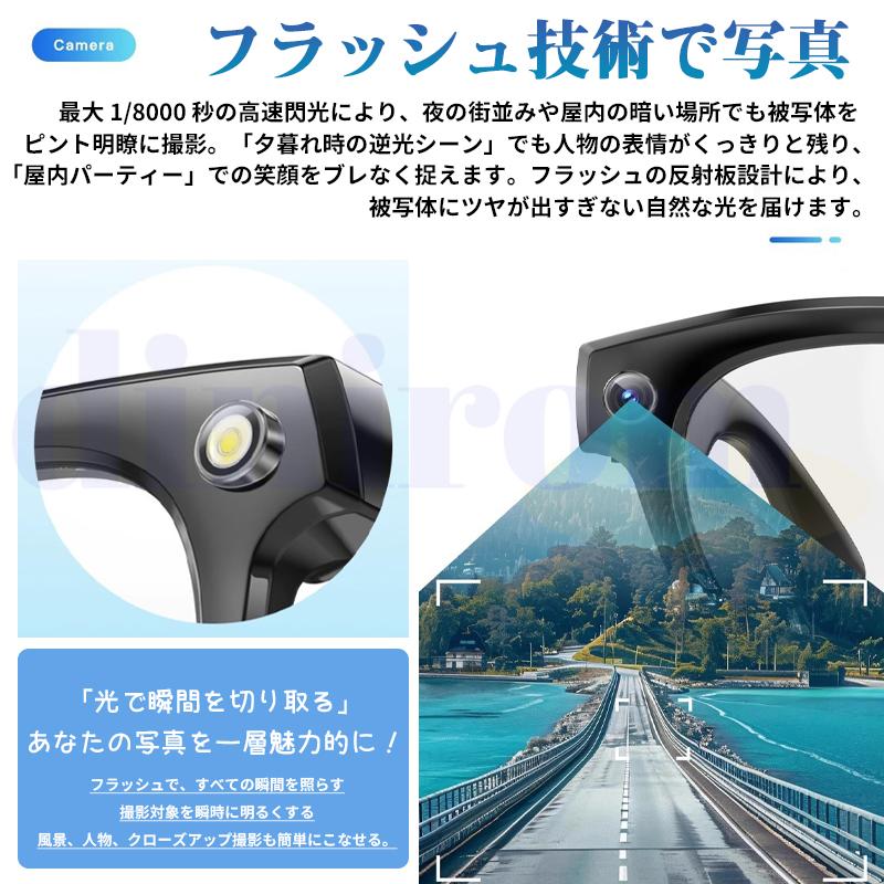 50％OFFセール開催中】スマートグラス Bluetooth5.3 マイク内蔵 AI