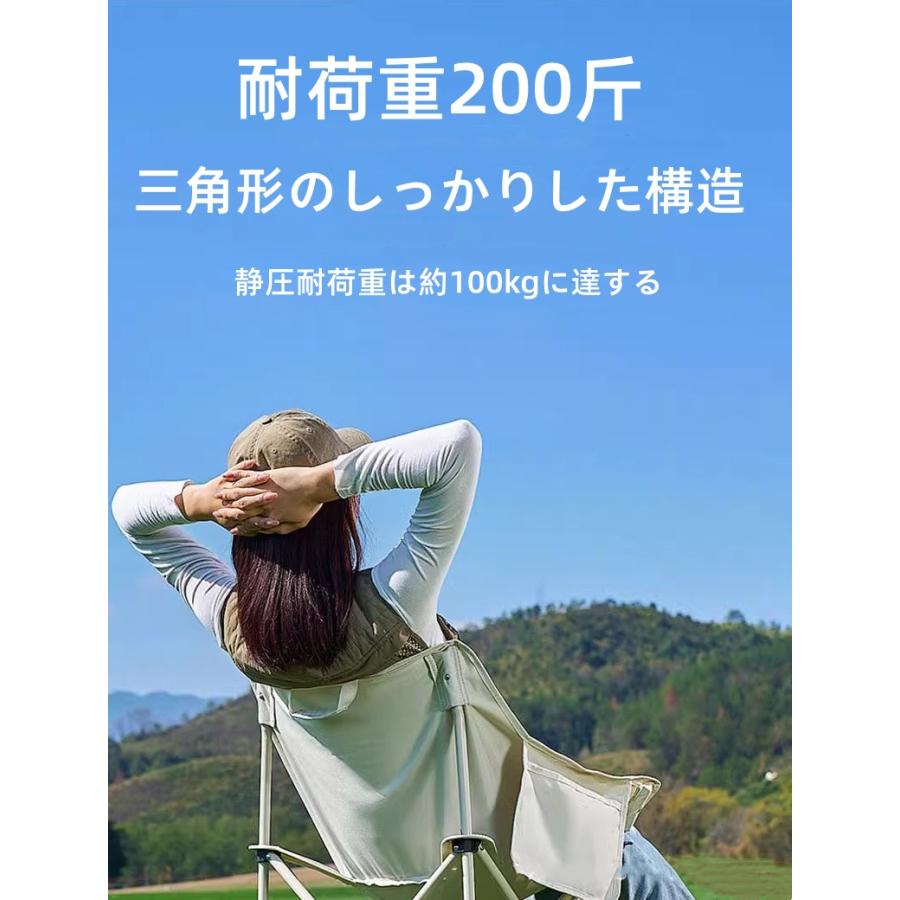 アウトドアチェア 折りたたみ 耐荷重100kg コンパクト キャンプ椅子