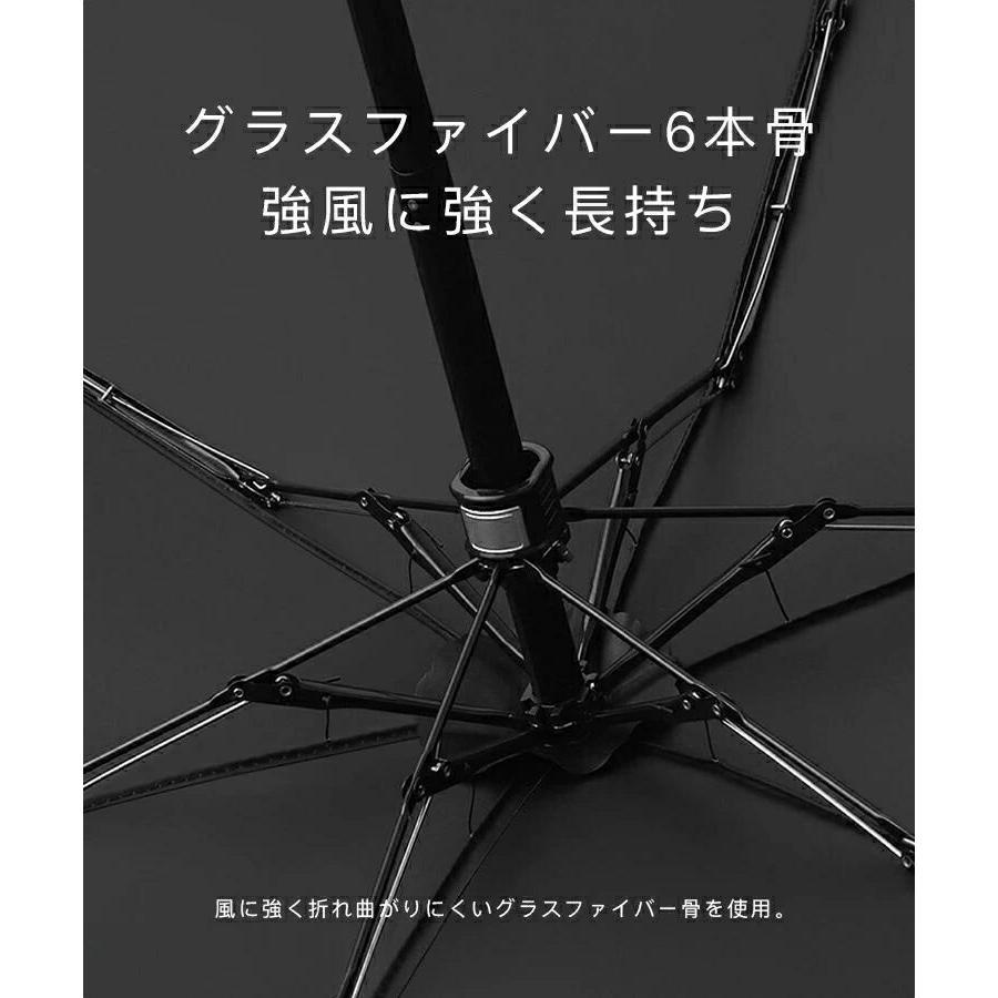日傘 折りたたみ 傘 晴雨兼用 頑丈 6本骨 コンパクト 収納ケース付き