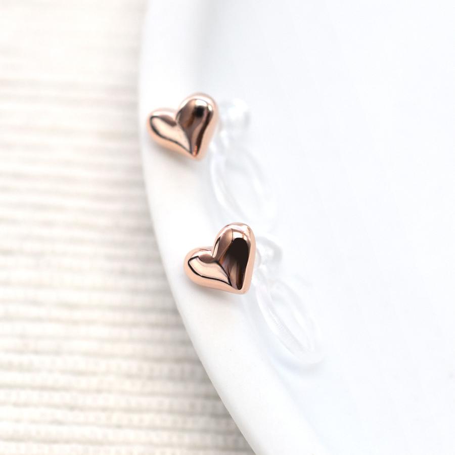 イヤリング ノンホールピアス 樹脂 クリップ 小さめ 可愛い ハート シンプル シルバー 925 ピンクゴールド 両耳用 金属アレルギー対応 送料無料 0901 恋する雑貨屋 通販 Yahoo ショッピング
