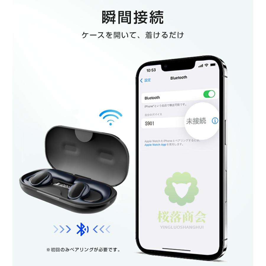 イヤホン Bluetooth ヘッドホン ワイヤレス  iphone Android ワイヤレスイヤホン 高音質 スポーツイヤホン 軽量 両耳 片耳 耳掛け型 防水 痛くない 通勤 通学｜koisuruusagi-shop｜13