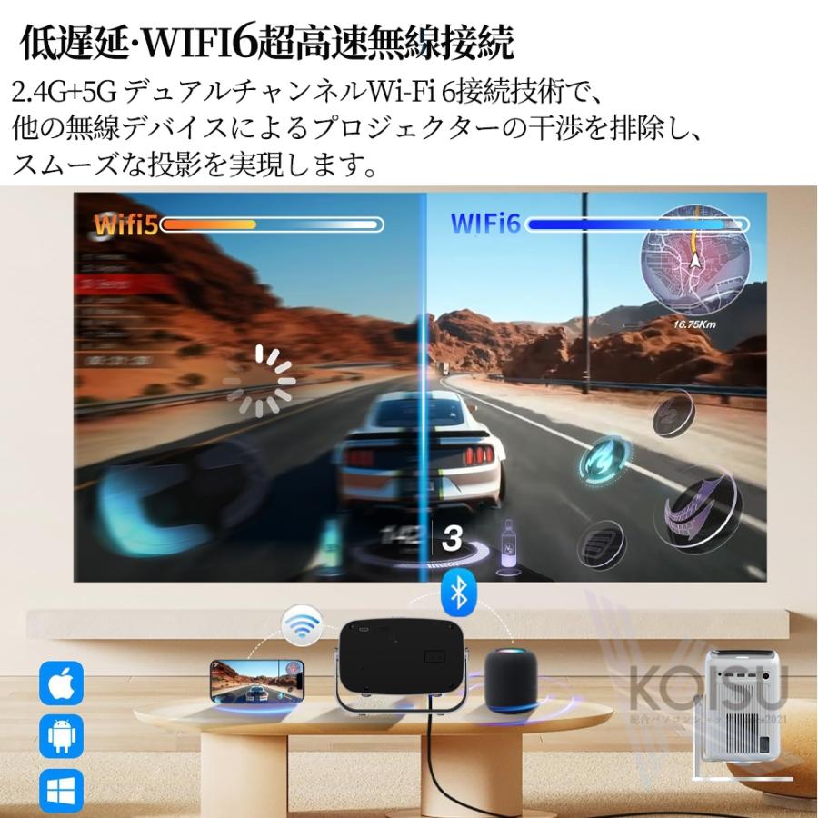 プロジェクター 家庭用 小型 天井投影 4K対応 電動フォーカス プロジェクター 家庭用 小型 天井投影 4K対応 電動フォーカス