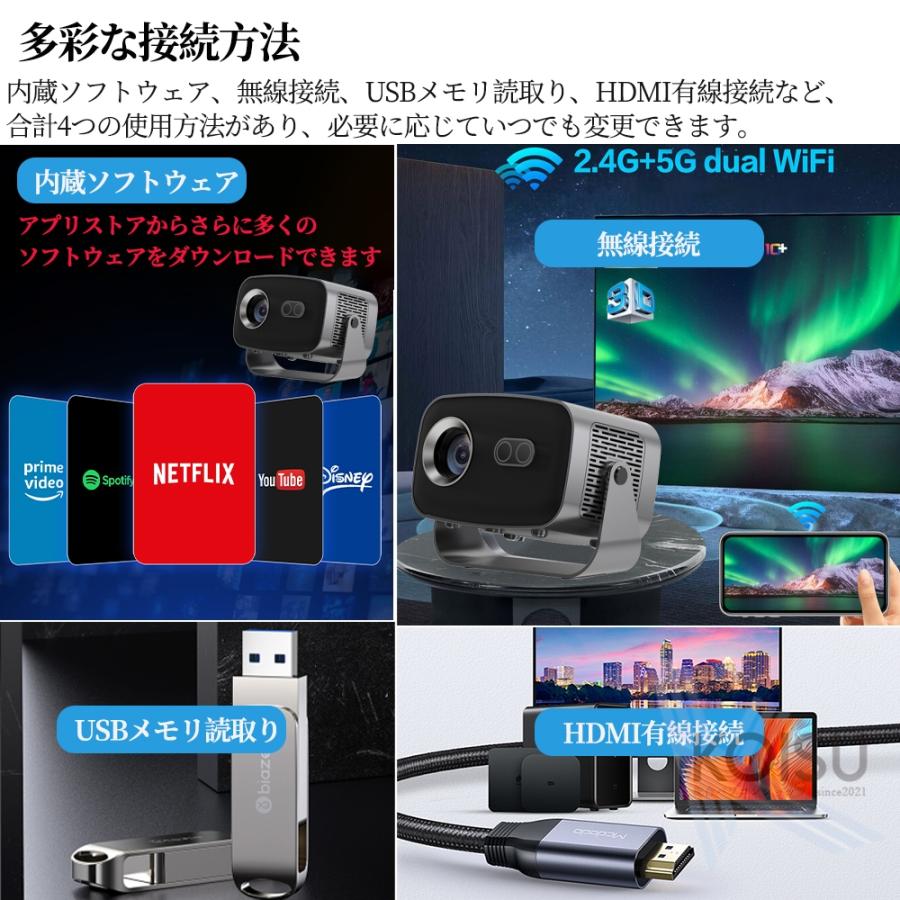 プロジェクター 家庭用 小型 天井投影 4K対応 電動フォーカス プロジェクター 家庭用 小型 天井投影 4K対応 電動フォーカス