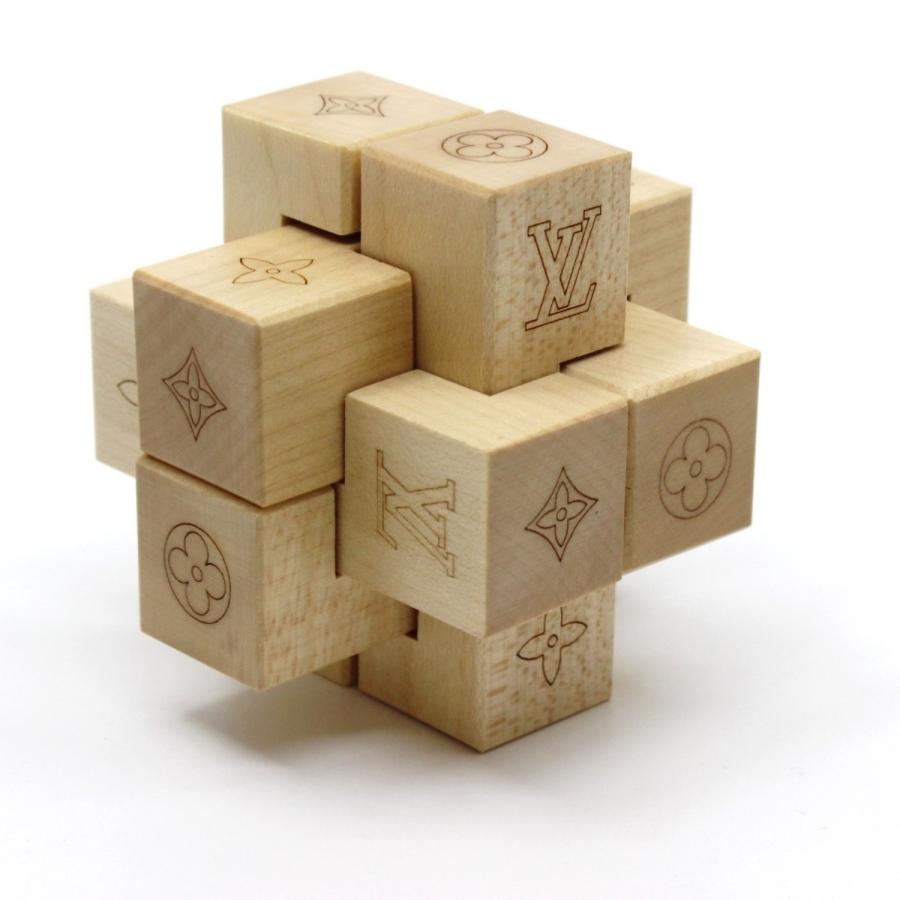 ルイヴィトン 木製 立体 パズル パテキ 積み木 ウッド 非売品  