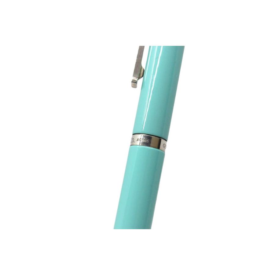 ティファニー ボールペン Tクリップ シルバー ブルー 925 回転式