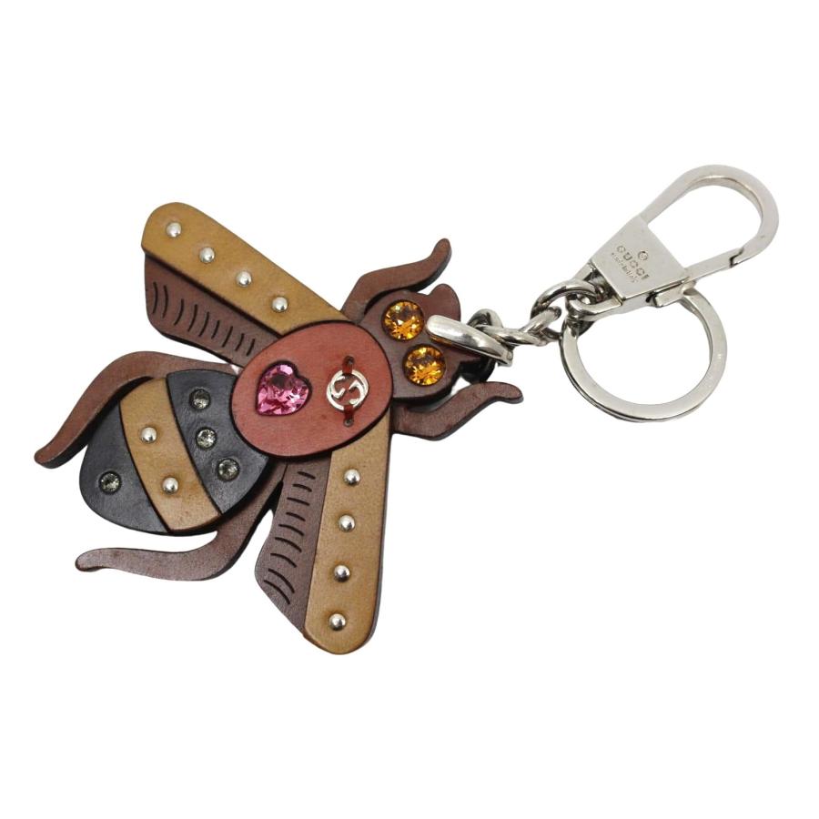 GUCCI グッチ ビー 蜂 キーホルダー シルバー金具 ライン GUCCI グッチ ビー 蜂 キーホルダー シルバー金具 ライン