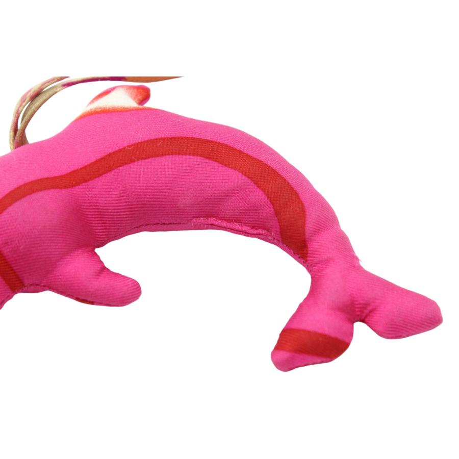 美品 エルメス プティアッシュ イルカ バッグチャーム アニマル レッド