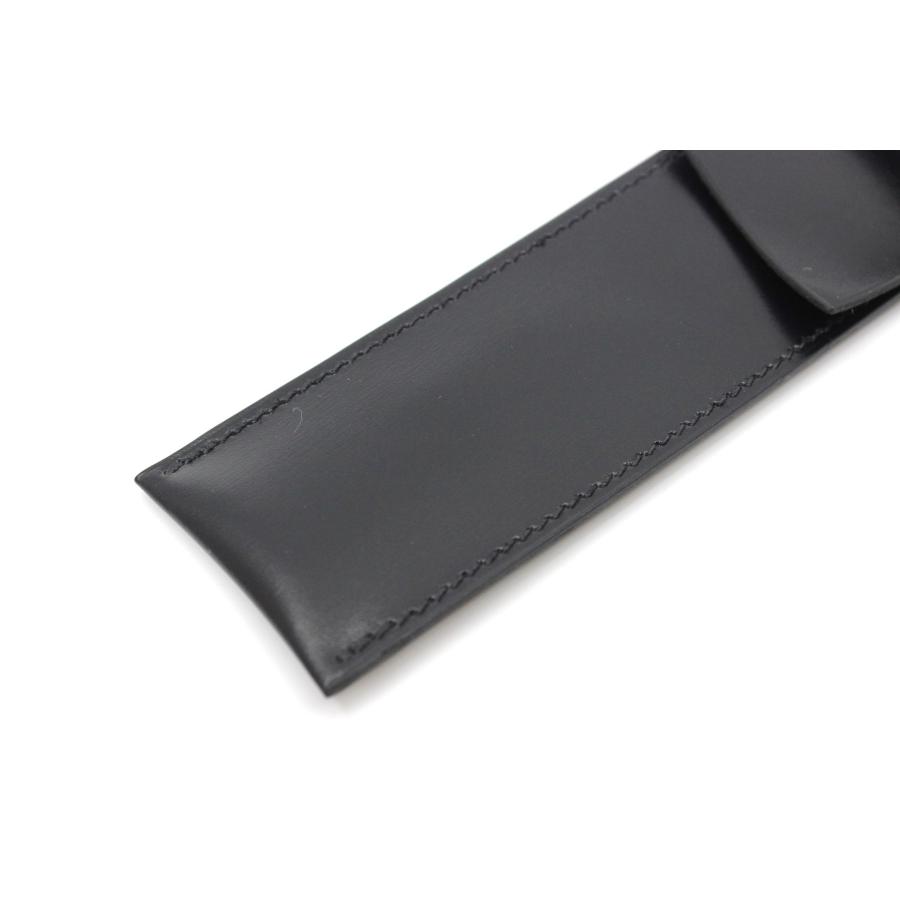 HERMES エルメス ペンケース ブラック 黒 シルバー金具 レザー 箱 筆箱 