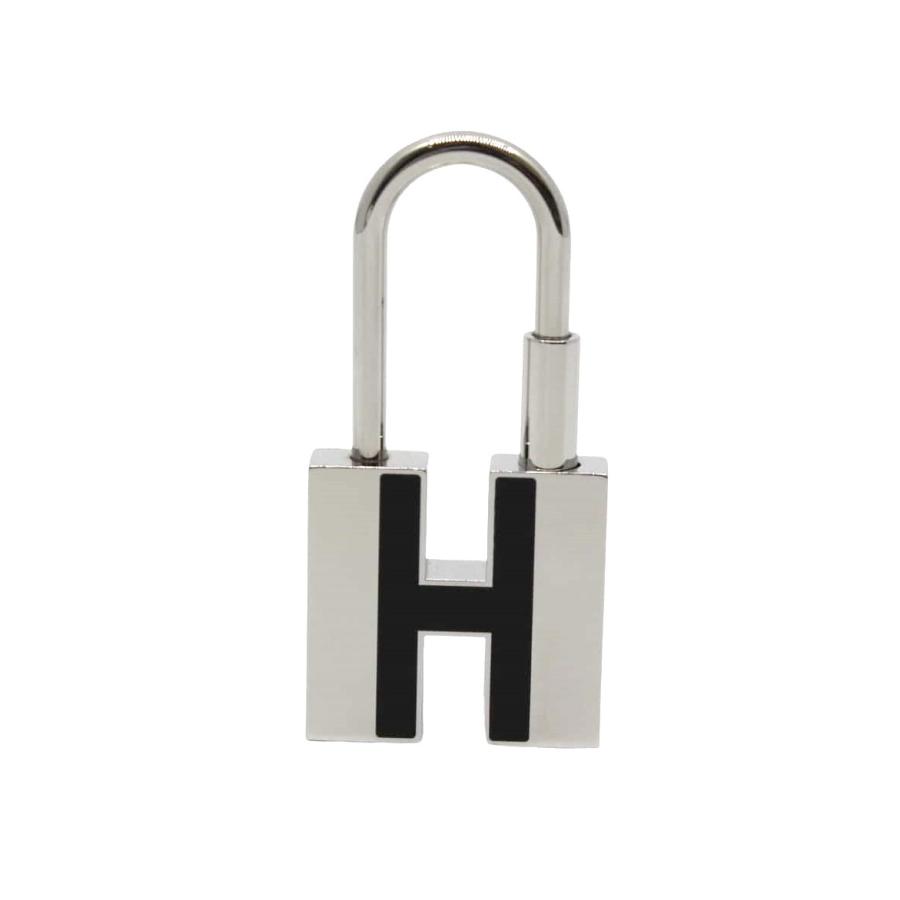 HERMES エルメス カデナ H モチーフ ブラック 黒 シルバー チャーム 