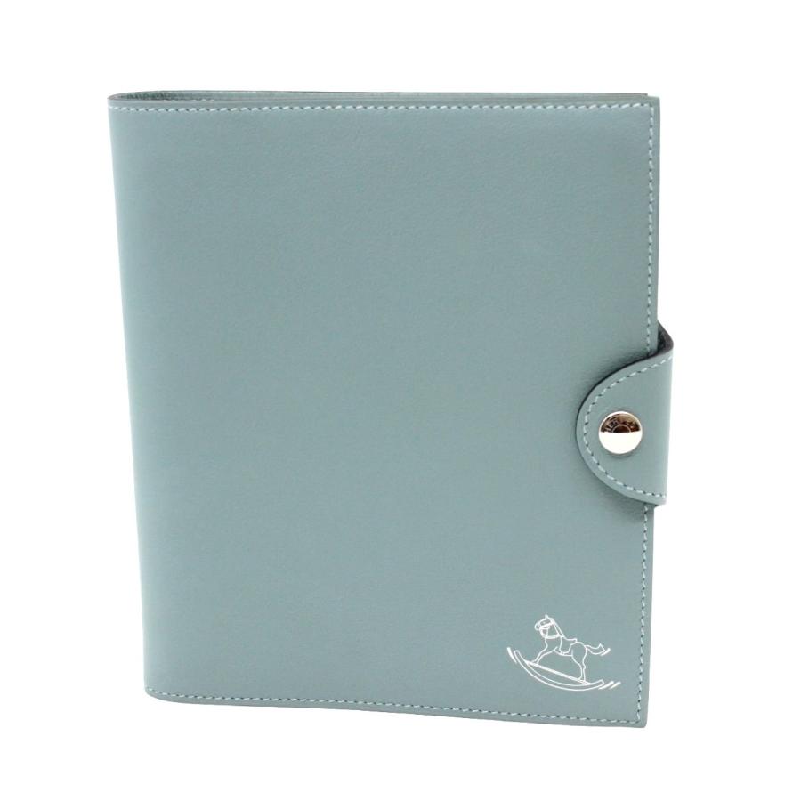 HERMES エルメス ユリスPM ベビーライン 木馬 ブルー系 手帳 ノート  