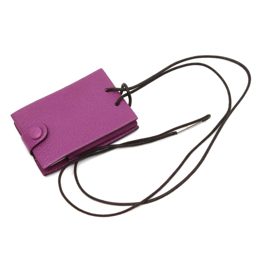 エルメスメモ帳パープルレザー