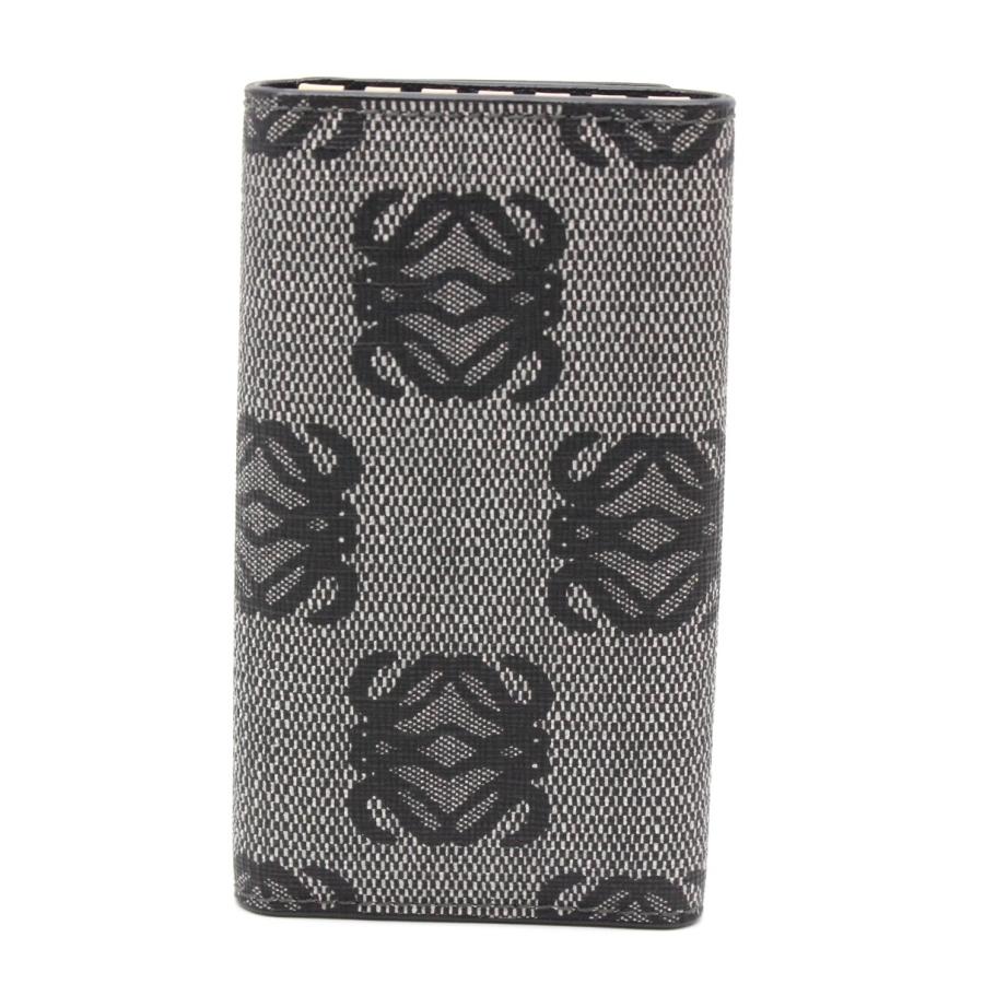 LOEWE ロエベ キーケース アナグラム PVC レザー グレー ブラック 黒  