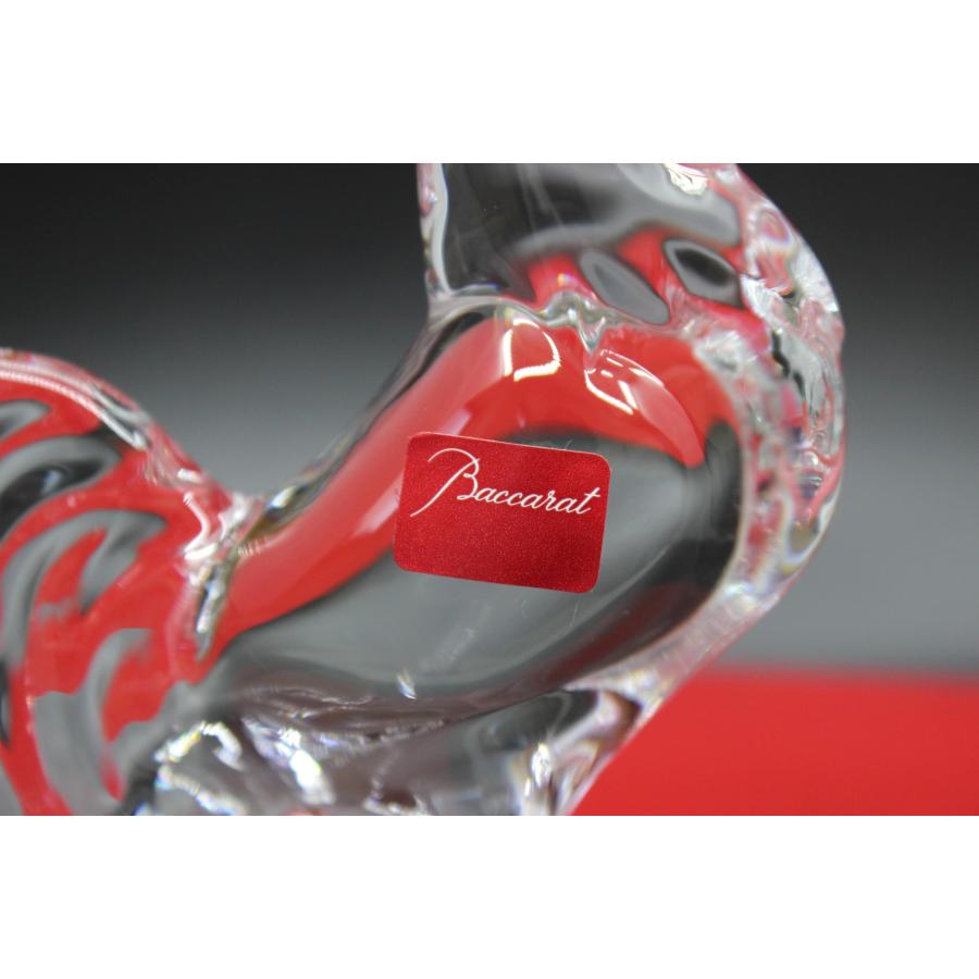 Baccarat バカラ ニワトリ 置物 干支 赤 オブジェ フィギュリン