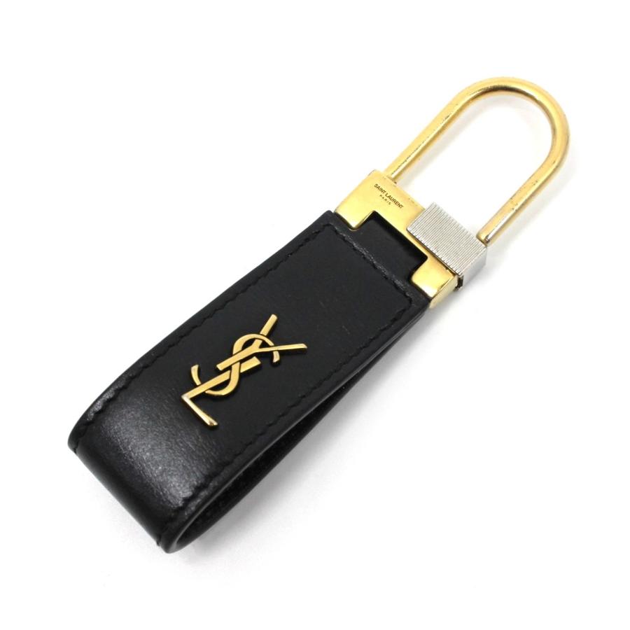 SAINT LAURENT サンローラン キーリング 668961 ブラック 黒 YSL SAINT LAURENT サンローラン キーリング 668961 ブラック 黒 YSL