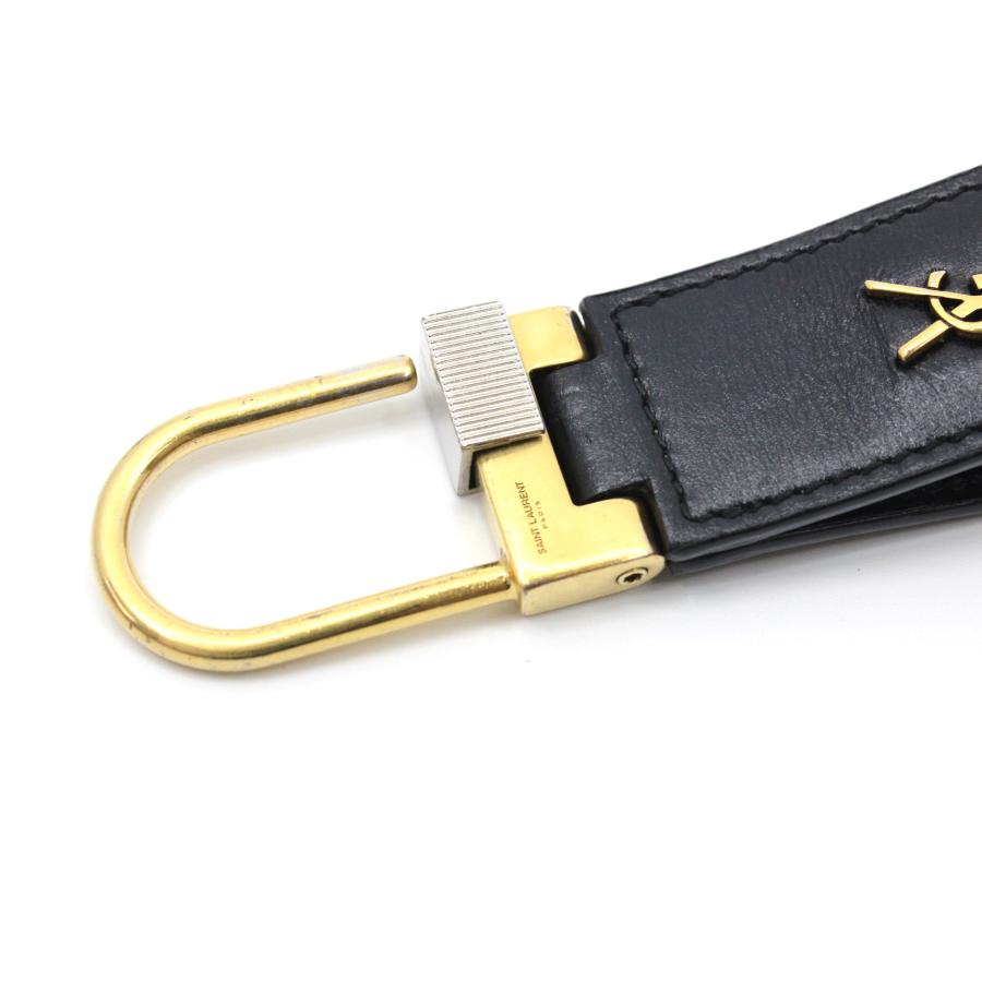 SAINT LAURENT サンローラン キーリング 668961 ブラック 黒 YSL SAINT LAURENT サンローラン キーリング 668961 ブラック 黒 YSL