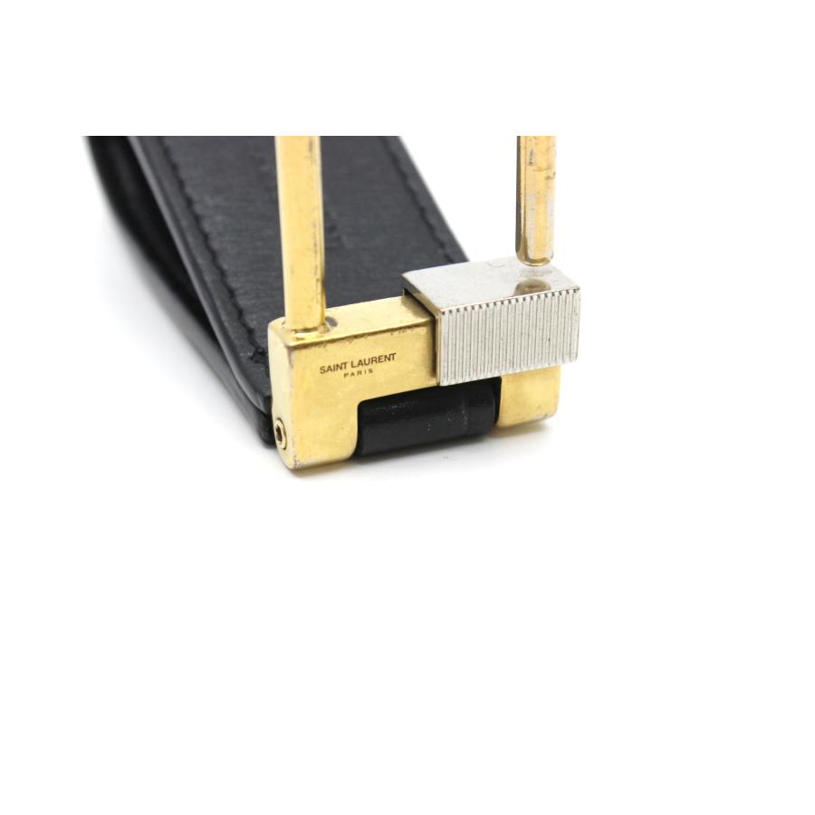 SAINT LAURENT サンローラン キーリング 668961 ブラック 黒 YSL SAINT LAURENT サンローラン キーリング 668961 ブラック 黒 YSL