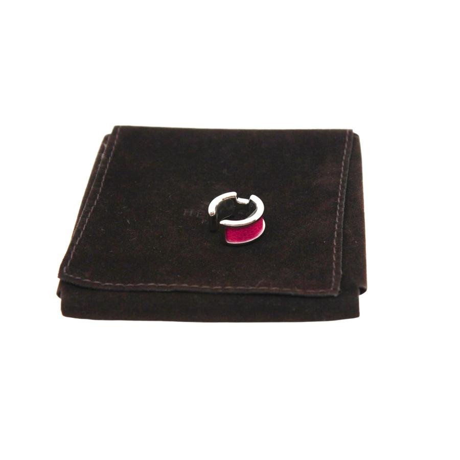 HERMES エルメス オランプ PM イヤーカフ ピンク系 シルバー金具  