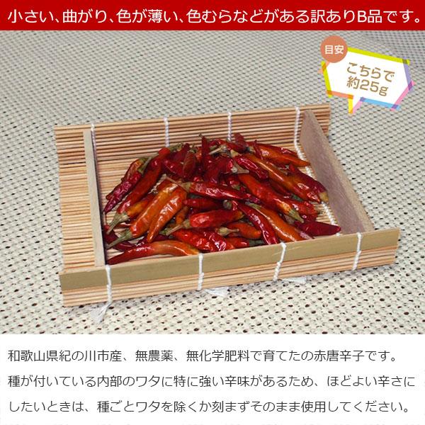 今日のお買い得! 無農薬 和歌山産 訳あり 乾燥 赤唐辛子(国産 今日のお買い得! 無農薬 和歌山産 訳あり 乾燥 赤唐辛子(国産