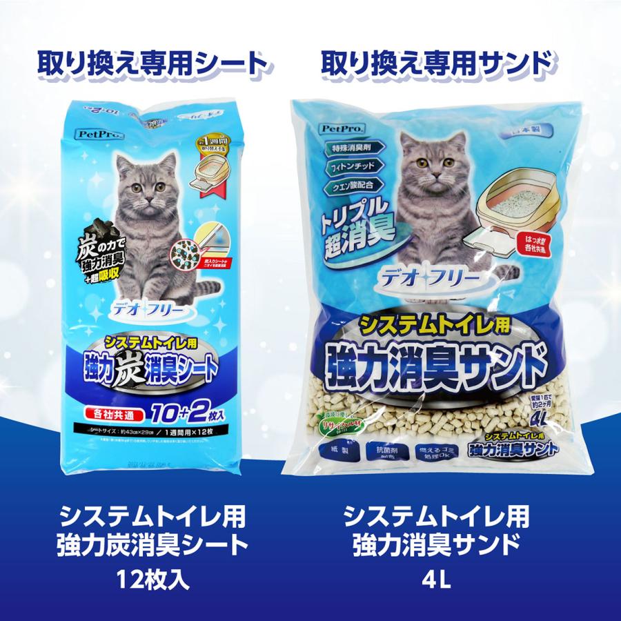 PetPro（ペットプロ） デオフリー猫用システムトイレセット : コジコジ