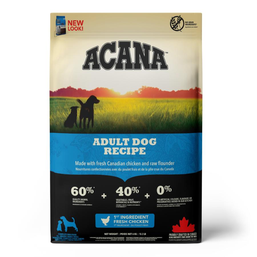 アカナ ACANA ドッグフード アダルト ドッグレシピ 全犬種 成犬用 穀物不使用 6kg 正規品 無添加の画像