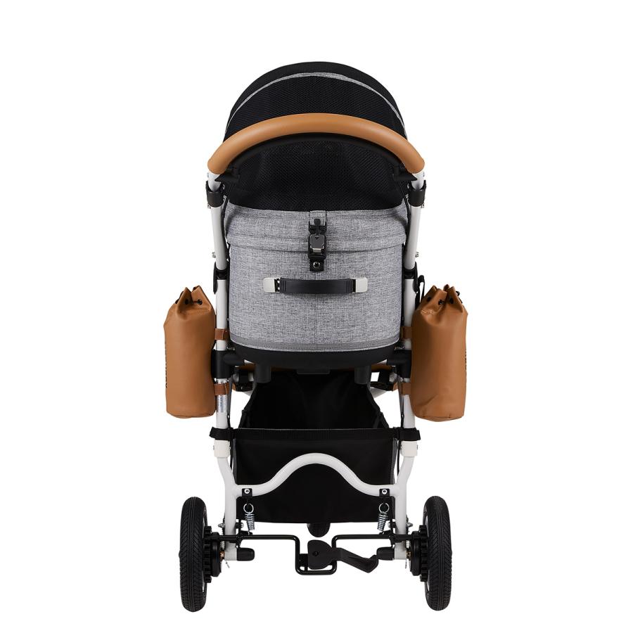 【24時間以内発送】 エアバギー フォー ペット ドーム3 セット ラージ アースグレー AIRBUGGY ペットカート 犬 猫 多頭 【OCQ1051471879】(37400円)