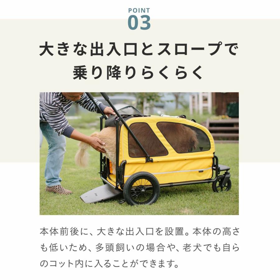 エアバギー フォーペット キャリッジセット スマイルイエロー カート キャリー エアバギー フォー ペット ペットカート キューブ キャリッジ