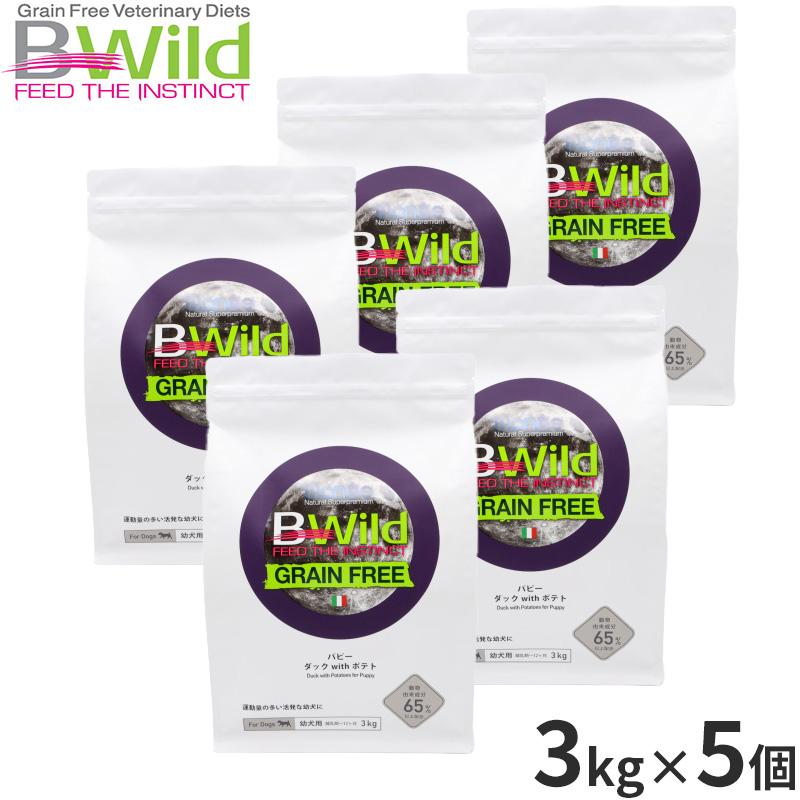 犬用品 B-Wild ダック with ポテト 3kg 幼犬用2袋セット販売