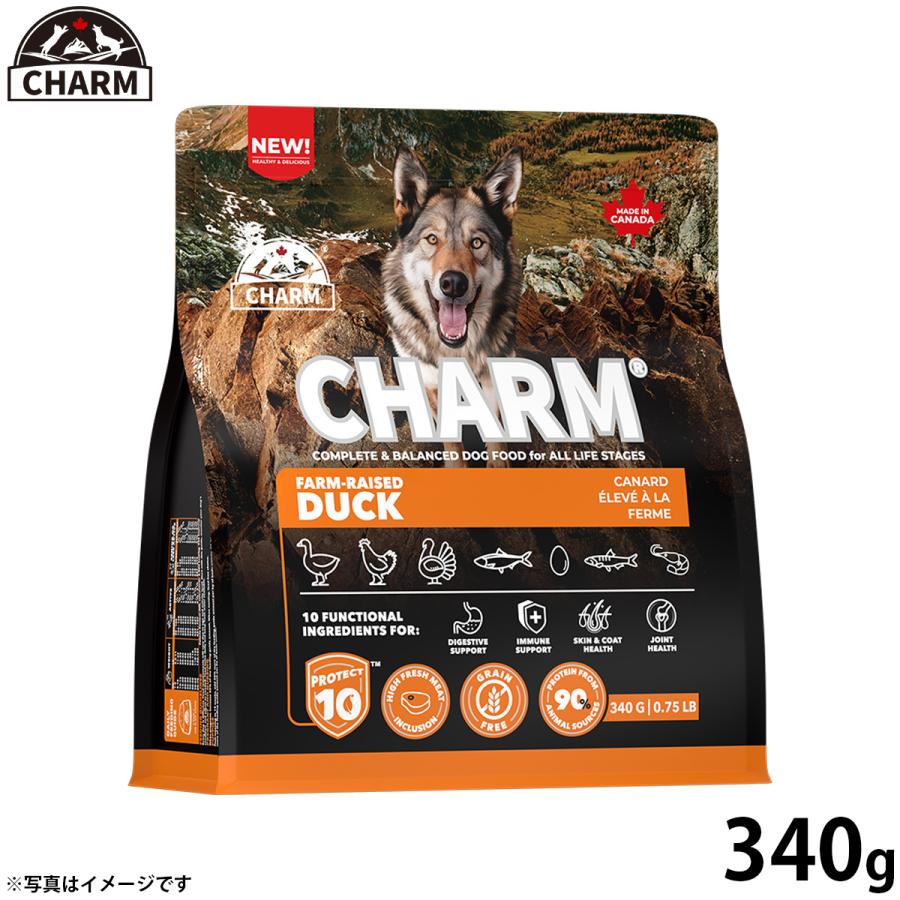 チャーム CHARM ファームレイズドダック 鴨肉 ドッグフード グレインフリー 340g 無添加 穀物不使用 犬 | 