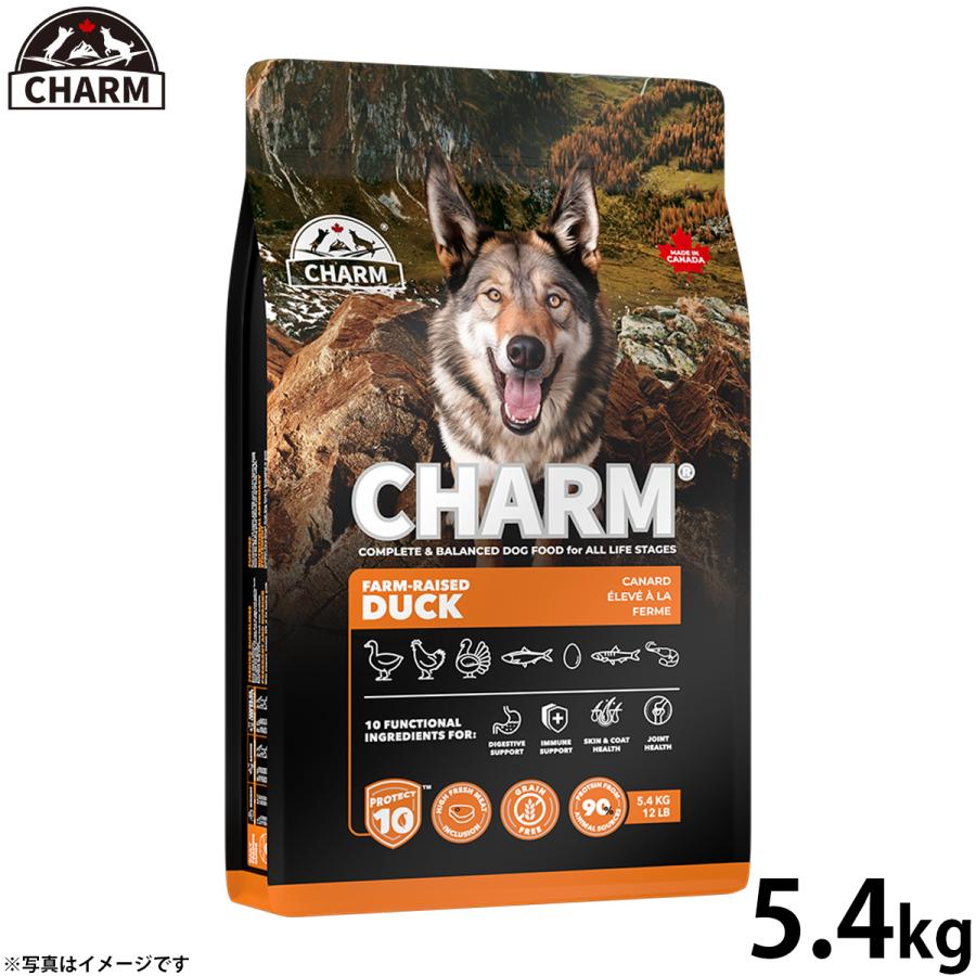 チャーム CHARM ファームレイズドダック 鴨肉 ドッグフード グレインフリー 5.4kg 無添加 穀物不使用 犬 | 