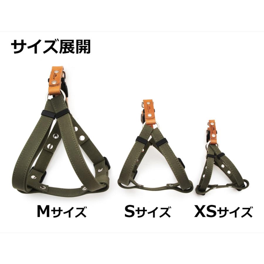 coloco&KURASHIKI 栃木レザー×倉敷帆布 ハーネス XS レッド本革 キャンパス生地|koji|03