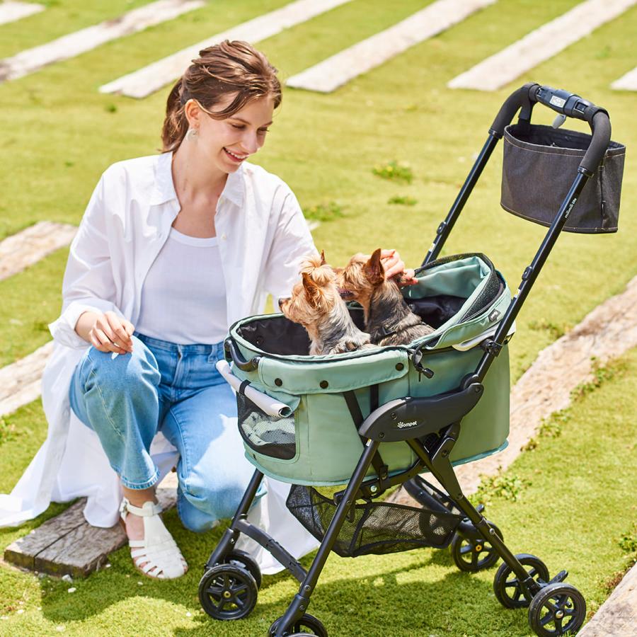 犬猫ペット用カートコムペットミリミリライトバニアングリーン新品箱入り！