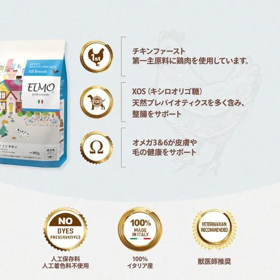 エルモ ELMO ドッグフード アダルト リッチインチキン プロフェッショ