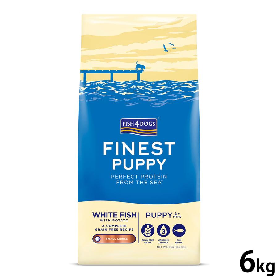 フィッシュ4ドッグ ドッグフード ファイネスト パピー 6kg 無添加 ドッグフード 子犬用 グレインフリー | フィッシュ4
