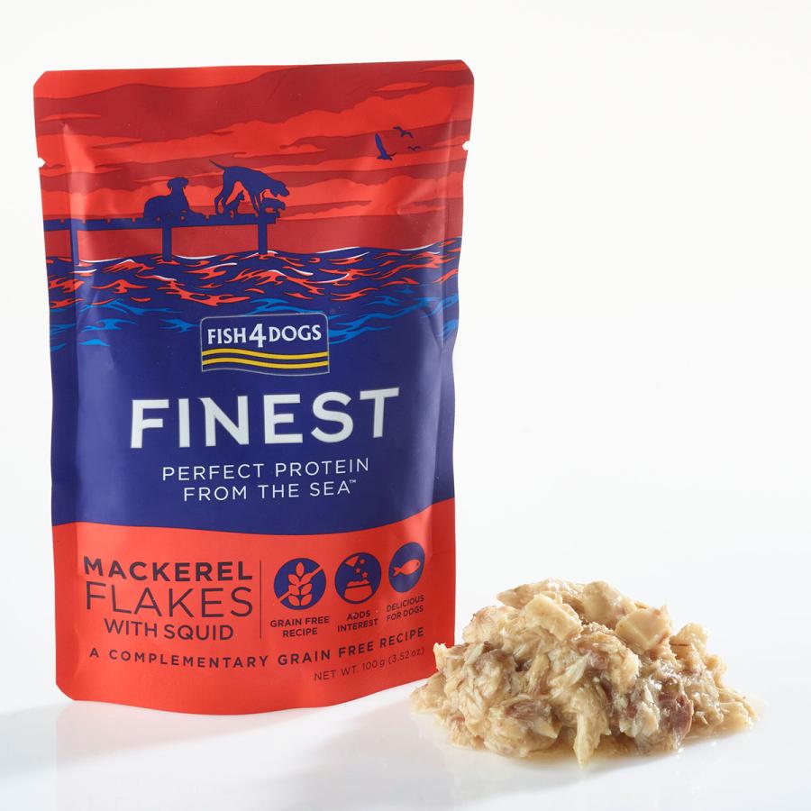 フィッシュ4ドッグ サバフレーク 100g 無添加 ドッグフード グレインフリー 穀物不使用 魚 パウチ | フィッシュ4
