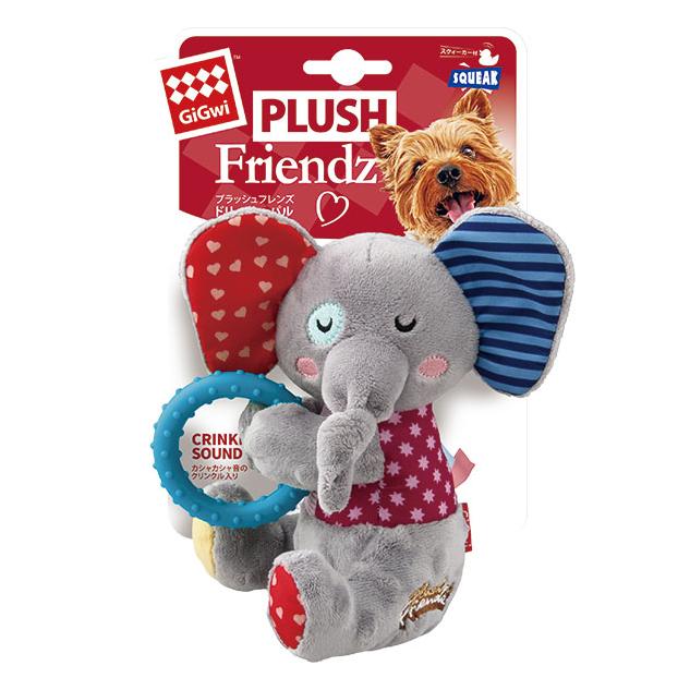 GiGwi プラッシュフレンズ ドリーミーパル エレファント 犬 おもちゃ ぬいぐるみ ゾウ リング 音が鳴る | ブランド登録なし