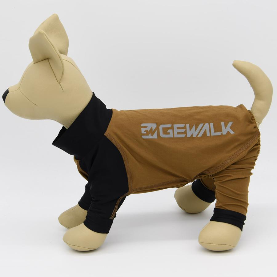 GEWALK（ジウォーク） 光電子 ロンパース XL ブラウン 光電子ファイバー ドッグウェア 洋服 撥水 快適 中型犬｜koji｜03