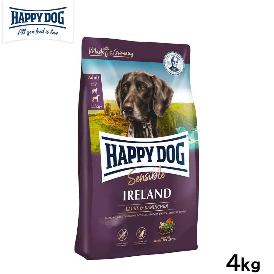 HAPPYDOG アイルランド サーモンとウサギ ４kg とおまけの800g HAPPYDOG アイルランド サーモンとウサギ 4kg とおまけの800g 【公式