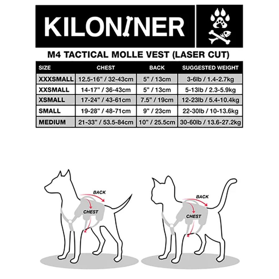 KILONINER キロナイナー M4タクティカルモールベストレーザーカット