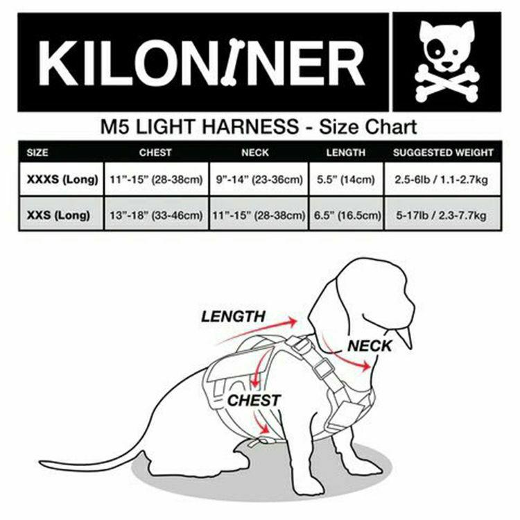 KILONINER キロナイナー M5ライトハーネス XXXS Coyote 胴輪 ワッペン