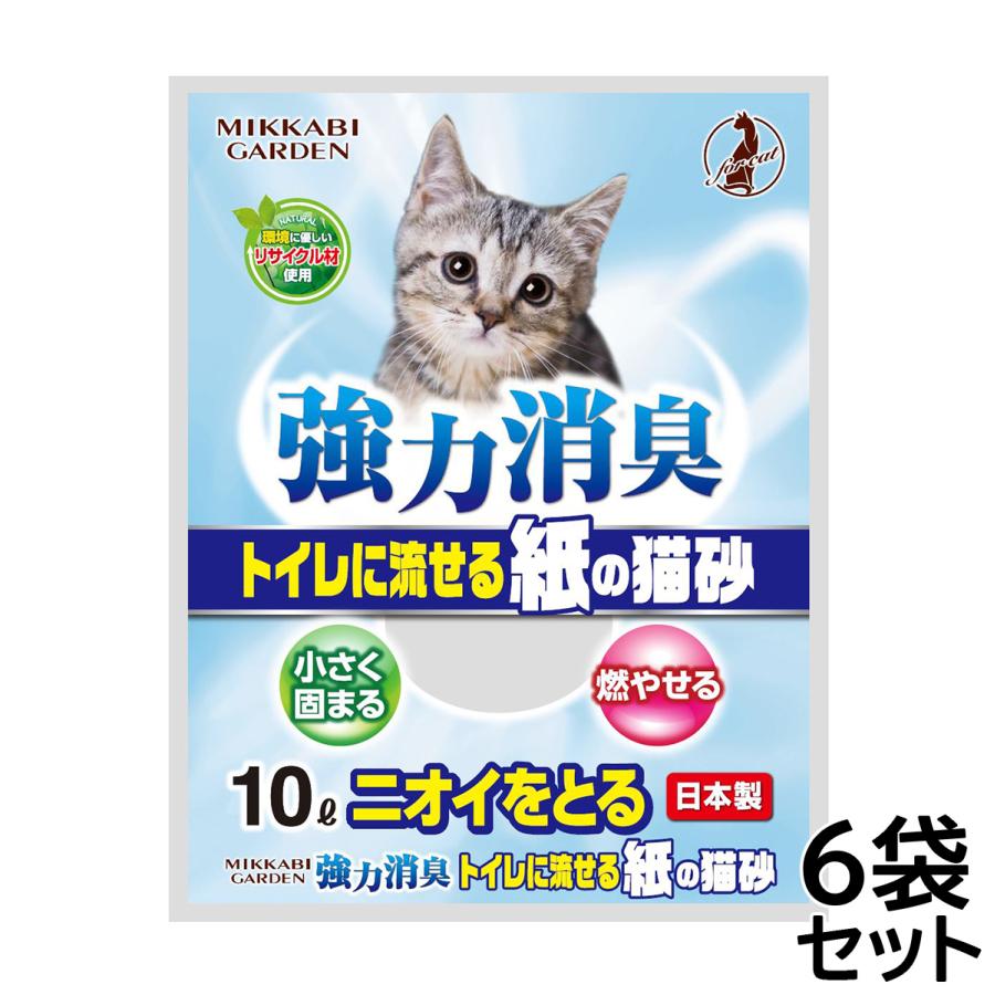 三ヶ日ガーデン 強力消臭 トイレに流せる紙の猫砂 10L 6袋 1ケース コジコジ - 通販 - Yahoo ショッピング