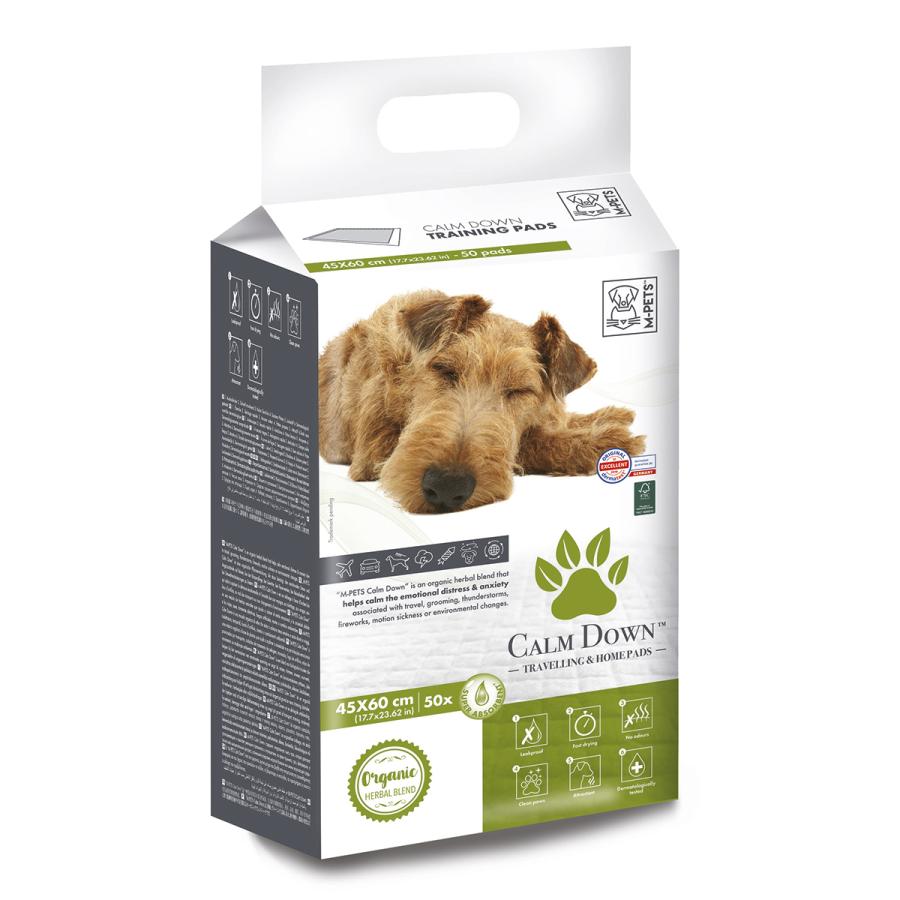 M-PETS エムペッツ CALM DOWN ペットシーツ ワイド 50枚入り 犬 ペットシート トイレシート おしっこ 薄型 消臭 | ブランド登録なし