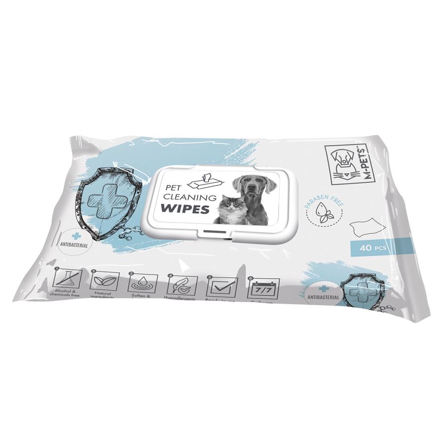 M-PETS エムペッツ 抗菌ウェットティッシュ 40枚入り 犬 猫 ウェットシート ノンアルコール アルコール不使用 | ブランド登録なし