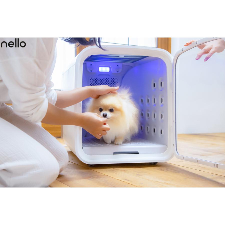 【早い者勝ち】 ネロ nello ペットドライルーム 5年物損付延長保証付き グレー 犬 猫 ドライヤー エアシャワー 【MYK1460757779】(51958円)