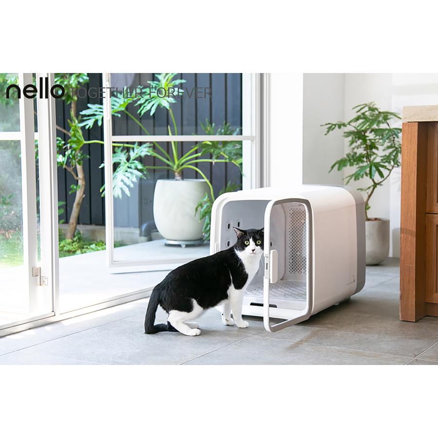 【早い者勝ち】 ネロ nello ペットドライルーム 5年物損付延長保証付き グレー 犬 猫 ドライヤー エアシャワー 【MYK1460757779】(51958円)