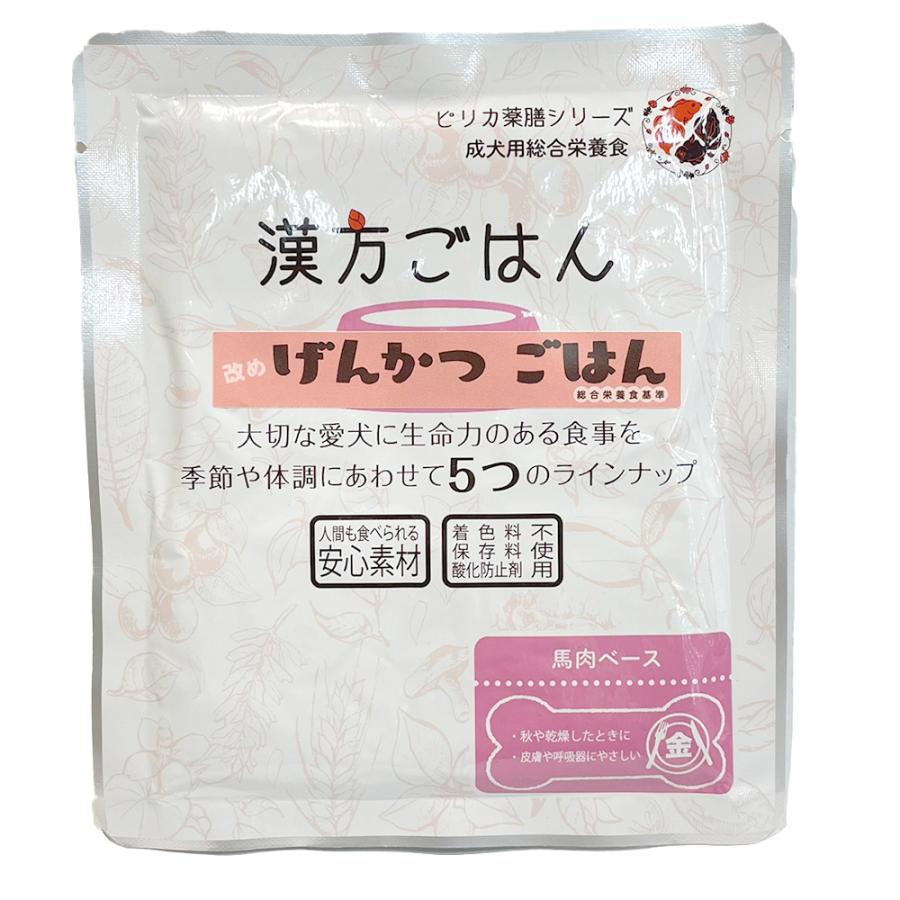 漢方ごはん改めげんかつごはん レトルトタイプ 金（馬肉ベース） 80g ドッグフード ウェットフード 無添加 |  | 01