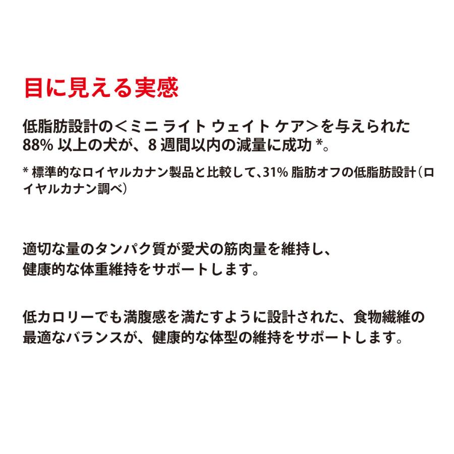 エントリーで+4倍！5月25日！ロイヤルカナン 犬 ドッグフード ミニ ライト ウェイト ケア 2kg｜koji｜02